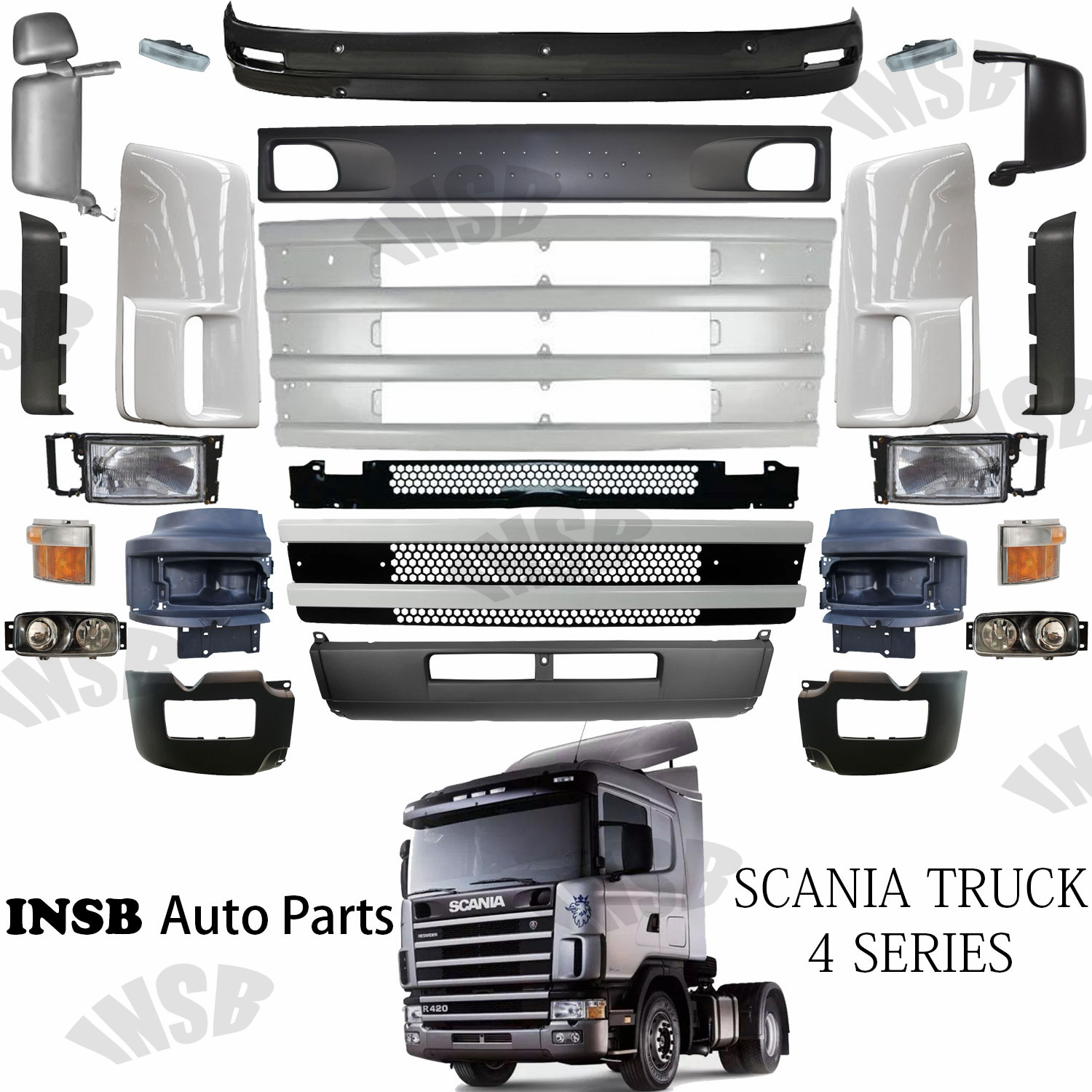 24/7Auto 4 Coprimaniglie Portiera In Acciaio Inox Per Scania R Series – Set Lato Sinistro E Destro - 3