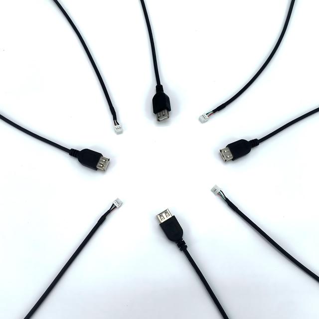 Industrial-Grade Gold Plated Copper Core PVC Insulated USB Female 6Pin Data Cable Assembly Customizable Length Electr... IATF 16