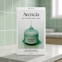 Masque en tissu coréen Arencia Holy Hyssop (5 unités) – Hydratant, apaisant, soin des pores, pour peaux sensibles