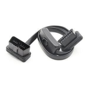 Cable de extensión de alta calidad <span class=keywords><strong>OBD2</strong></span> 16pin 60cm <span class=keywords><strong>Obd2</strong></span> Cable de coche plano Conector OBDII con interruptor - Product Image 5