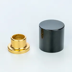 काले चुंबकीय टोपी इत्र की शीशी कोलोन इत्र की बोतलें 30 ml गिलास स्प्रे चुंबकीय टोपी सोने के साथ कदम कॉलर