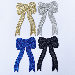 Hot Bán Sắt Trên Thêu Các Bản Vá Lỗi 10Cm Xu Hướng Side Bow Đính Long Lanh Bow Giáng Sinh Đính Áo Side Bow Các Bản Vá Lỗi - Product Image 2