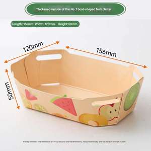 Tazón de Papel Kraft Cuadrado Desechable, Biodegradable y Reciclable, de Pared Simple, con Revestimiento de PE a Prueba de Fugas, Apto para Alimentos, para Sushi - Product Image 3