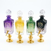 Bouteille en verre colorée de 750 ml au design unique, nouvelle conception, grand format, pour huile d'Oud, flacon de parfum du Moyen-Orient, carafe.