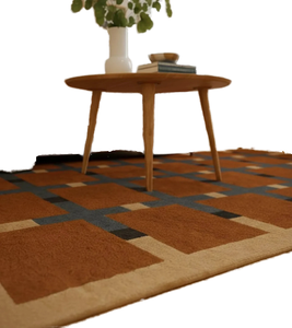 Alfombra Moderna de Lana de Nueva Zelanda Premium, con Diseño Floral, Ecológica, Antideslizante, Hecha a Mano, para Sala de Estar, Dormitorio, Área de Recepción - Product Image 1