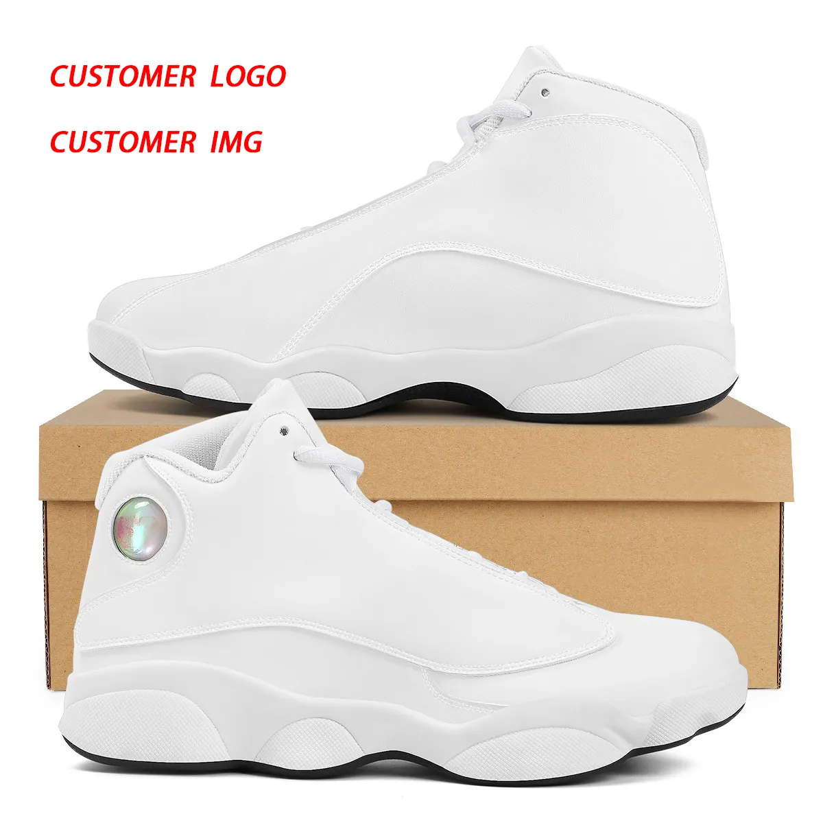 Logo de la marque du fabricant, chaussures de sport de style basket-ball personnalisées, baskets mode de haute qualité pour hommes