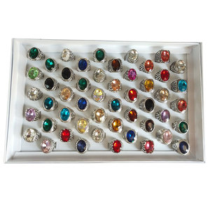 Vintage Mond-Achat-<span class=keywords><strong>Ring</strong></span> für Damen und Herren Edelstahl-Ehering Schmuck mit Laborgezüchtetem Kristall - Product Image 6