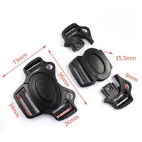 Boucle de harnais à 3 points, boucle de ceinture de 25 mm, clip pour chaise bébé, boucle de poussette, boucle en plastique à dégagement double latéral pour sangle de sécurité de voiture pour bébé