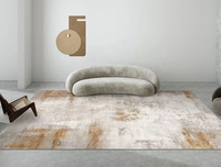 Polyester 100% kaşmir lüks halı 3D baskılı kilim soyut alan kilim oturma odası kilim