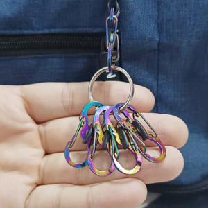 Mousqueton coloré en acier inoxydable en forme de 8, mini crochet de verrouillage pour l'escalade, équipement d'extérieur, accessoire de porte-clés - Product Image 1