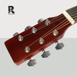 <span class=keywords><strong>Guitare</strong></span> <span class=keywords><strong>semi</strong></span>-<span class=keywords><strong>acoustique</strong></span> ZY-STD02 R fabriquée en Chine, table en épicéa massif, fond et côtés en acajou, finition brillante, design échancré - Product Image 4