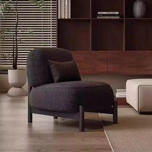 <span class=keywords><strong>Poltrona</strong></span> Singola in Tessuto Color Crema Stile Nordico, Design Compatto <span class=keywords><strong>e</strong></span> Rilassante, per Soggiorno <span class=keywords><strong>e</strong></span> Balcone, Utilizzabile anche per Hotel - Product Image 4