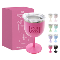 Verres à vin, à eau, à cocktail, flûtes à champagne, gobelets incassables colorés, en plastique extérieur et acier intérieur, 4 oz
