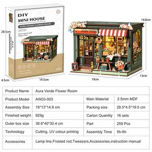 Kit <span class=keywords><strong>de</strong></span> <span class=keywords><strong>Casa</strong></span> <span class=keywords><strong>de</strong></span> Muñecas en Miniatura <span class=keywords><strong>de</strong></span> Madera, Rompecabezas 3D, Modelo <span class=keywords><strong>de</strong></span> <span class=keywords><strong>Casa</strong></span> <span class=keywords><strong>de</strong></span> Muñecas para Adultos, Pasatiempo - Product Image 2