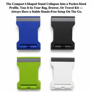Support de téléphone portable universel pliable mini réglable antidérapant en plastique portable avec logo personnalisé - Product Image 4