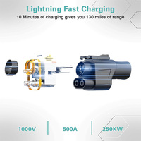 Superchargeurs 1000V 500A NACS vers CCS1 Adaptateur DC Chargeur rapide DC-DC Convertisseur NACS vers CCS1 EV Adaptateur de charge