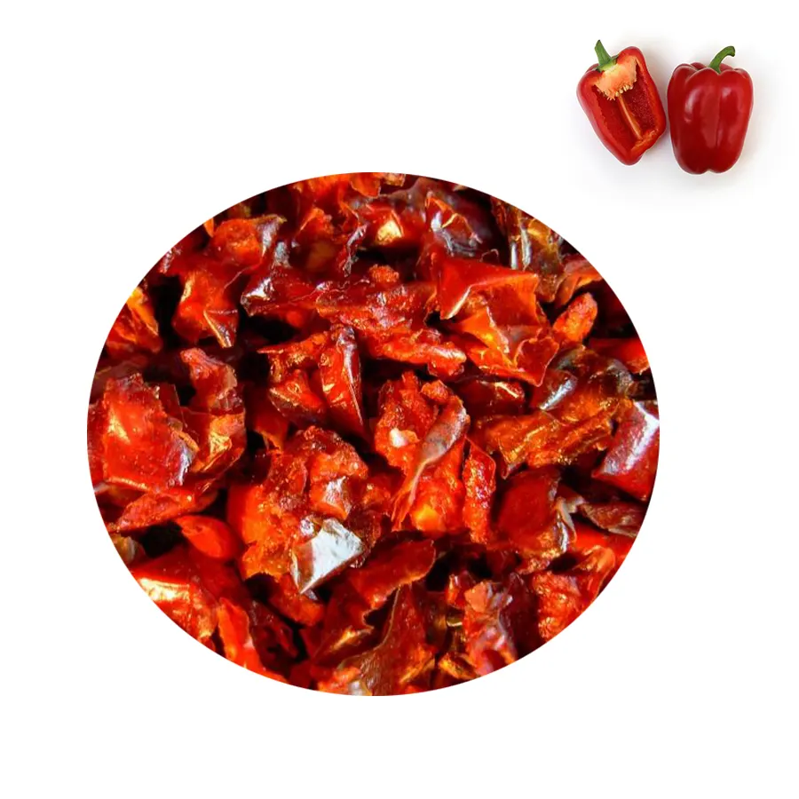 Trockenes Gemüse Roter Paprika Dehydrierter roter Paprika 9x9mm