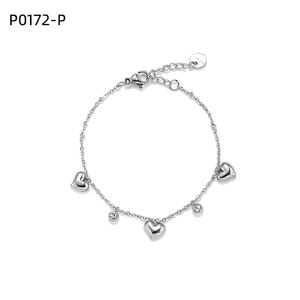 Amy Amy – Bracelet à breloques en argent 925 avec pendentif en forme de cœur pour femmes, usage quotidien, style romantique, bijoux fins P0172 - Product Image 3