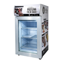 Congélateur à glace commercial compact SD50B 50L, refroidissement direct, mini vitrine avec porte vitrée pour magasin de détail