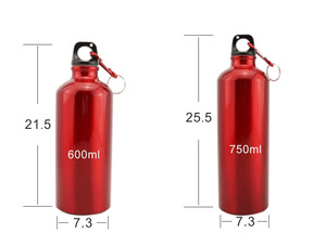 Vente en gros bon marché 400/500/600/750/bouteille vide extérieur aluminium voyage potable sport bouteilles d'eau Logo personnalisé - Product Image 4