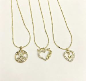 Collar chapado en oro de 18 quilates para mujer, con colgante de circonita cúbica en forma de mariposa, corazón y estrella, varios estilos, joyería de moda, regalo de San Valentín - Product Image 4