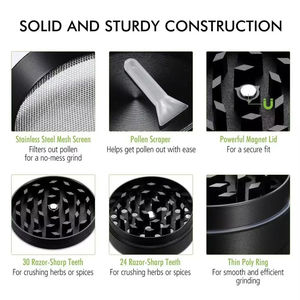 Broyeurs de tabac à herbes en aluminium à 4 couches 40mm pour fumer Accessoires pour tuyaux de coupe de tabac en métal Pipes à tabac Moulins à herbes - Product Image 6