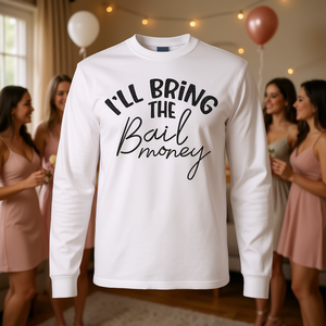 T-shirt à manches longues pour demoiselle d'honneur, je vais apporter l'argent de la fiançaille - Product Image 3