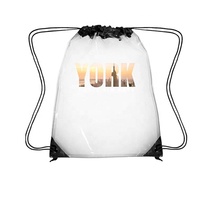 Sac à dos à cordon en plastique avec logo personnalisé, imperméable, certifié écologique, sacs de plage en PVC transparent pour le sport