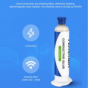 <span class=keywords><strong>Ag</strong></span>/Ni 90dB C/Ni Sonder größe 150g Elektrisch leitender SIlicone-Klebstoff Silber leitfähiger Epoxid klebstoff für 5G Mos - Product Image 2
