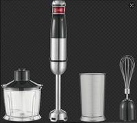 Mixeur Plongeant 1200W 14000 tr/min avec 4 Lames, en Plastique Sans BPA, Accessoires Lavables au Lave-Vaisselle, pour Usage Domestique