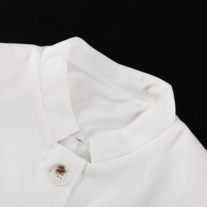 Enyami <span class=keywords><strong>Camisa</strong></span> de manga larga elegante personalizada <span class=keywords><strong>con</strong></span> minifaldas de cintura alta Traje blanco Delgado Conjunto de 2 piezas de oficina blanco femenino - Product Image 5