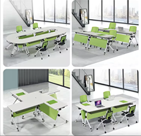Table de formation pliable moderne, bureau empilable peu encombrant, table pliante multifonction, bureau amovible pour salle de classe