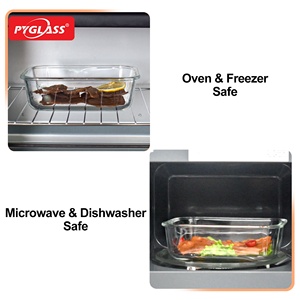 Airtight 10 Sets BPA-Free Glass Food Storage <strong>Containers</strong> with Grey Glass Lids, for Microwave, Oven, Freezer, Leak Proof - Product Image 4