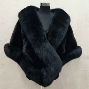 Hot Sale New Fashion Winter Warm Ladies Luxury Customized Cape Shawl Women Faux Fox <strong>Mink</strong> Fur <strong>Poncho</strong> - Product Image 5