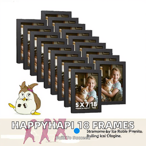 indian photo <b>frame</b> e 5x7 <b>Black</b> Photo <b>Frames</b> Set with 4x6 Matting UV Printing Engineered Wood Wall Hanging & Tabletop Display - Product Image 2