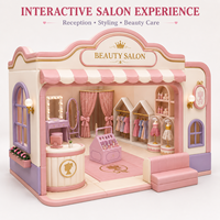 Maison de jeu de rôle pour enfants, style salon de beauté, avec rembourrage doux personnalisé, coiffeuse et armoire de maquillage, pour enfants, café et école maternelle