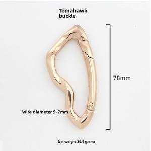 สายจูงสุนัขทองเหลืองเพื่อความปลอดภัยทำด้วยมือตะขอยึดขนาดเล็กทำจากโลหะไทเทเนี่ยมเหล็กสแตนเลสสำหรับปีนเขา - Product Image 4