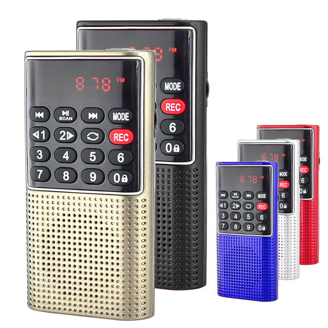 LCJ L-328 Portable Digital MP3 Player with FM Radio Speaker Plastic Construction