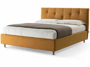 Cama Moderna Letti con Espacio de Almacenamiento, Estructura de Listones, Sistema de Elevación a Gas, Tapicería de Terciopelo, Estructura de Madera, Cama Ajustable - Directo de Fábrica - Product Image 1
