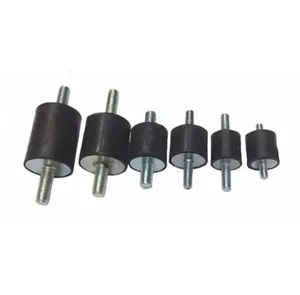 Cylindrical Bobbin Rubber Mounts Custom Bonded Metal Parts Anti Vibration Mount Rubber Feet