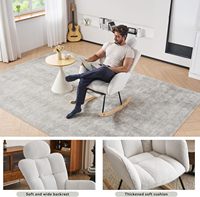 Appui-tête réglable Repose-pieds Fauteuil berçant inclinable pour salons chambre à coucher