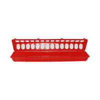 Nouvelle mangeoire à poulet en plastique de 50 cm avec 28 trous pour l'élevage de volailles, mangeoires pour animaux, matériau PP, état neuf