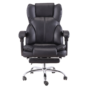 Chaise <span class=keywords><strong>de</strong></span> <span class=keywords><strong>bureau</strong></span> ergonomique <span class=keywords><strong>de</strong></span> direction, dossier haut, en similicuir, pivotante, inclinable et réglable – Nouveauté - Product Image 1
