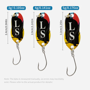 TGD Best Kit de leurres cuillère métalliques 10 ou 30 pièces, à hameçon simple, 3g 4g 5g, appât cuillère imprimé en 3D pour la pêche au <span class=keywords><strong>saumon</strong></span>, au poisson-chat et au black-bass - Product Image 2