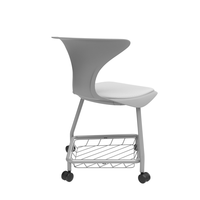 Chaise d'étude et de formation en PP, design moderne, prix usine, mobile avec filet porte-livres