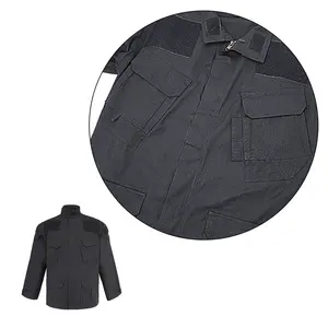 Double coffre-fort mise à jour personnalisée acu noir 65% polyester 35% coton vêtements de travail de sécurité uniformes tactiques pour hommes à vendre