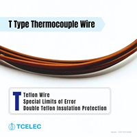 Câble de thermocouple de type T -200~350 ° Sonde de capteur de température avec connecteur bleu, longueur personnalisable disponible