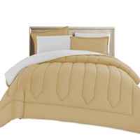 Ensemble de literie 7 pièces en fibres synthétiques bicolores personnalisables, garnissage épais, avec bordure matelassée, pour couette d'hiver, vente en gros