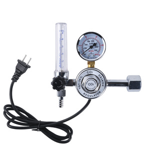 Régulateur de CO2 YQT 341L avec manomètre et chauffage pour bouteille de gaz, sortie 1/4 pouce - Product Image 4