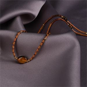 Gargantilla de piedras preciosas de mujer chapada en oro de 18 quilates de acero inoxidable de moda personalizada con opción de regalo de piedras naturales de Aventurina verde - Product Image 6